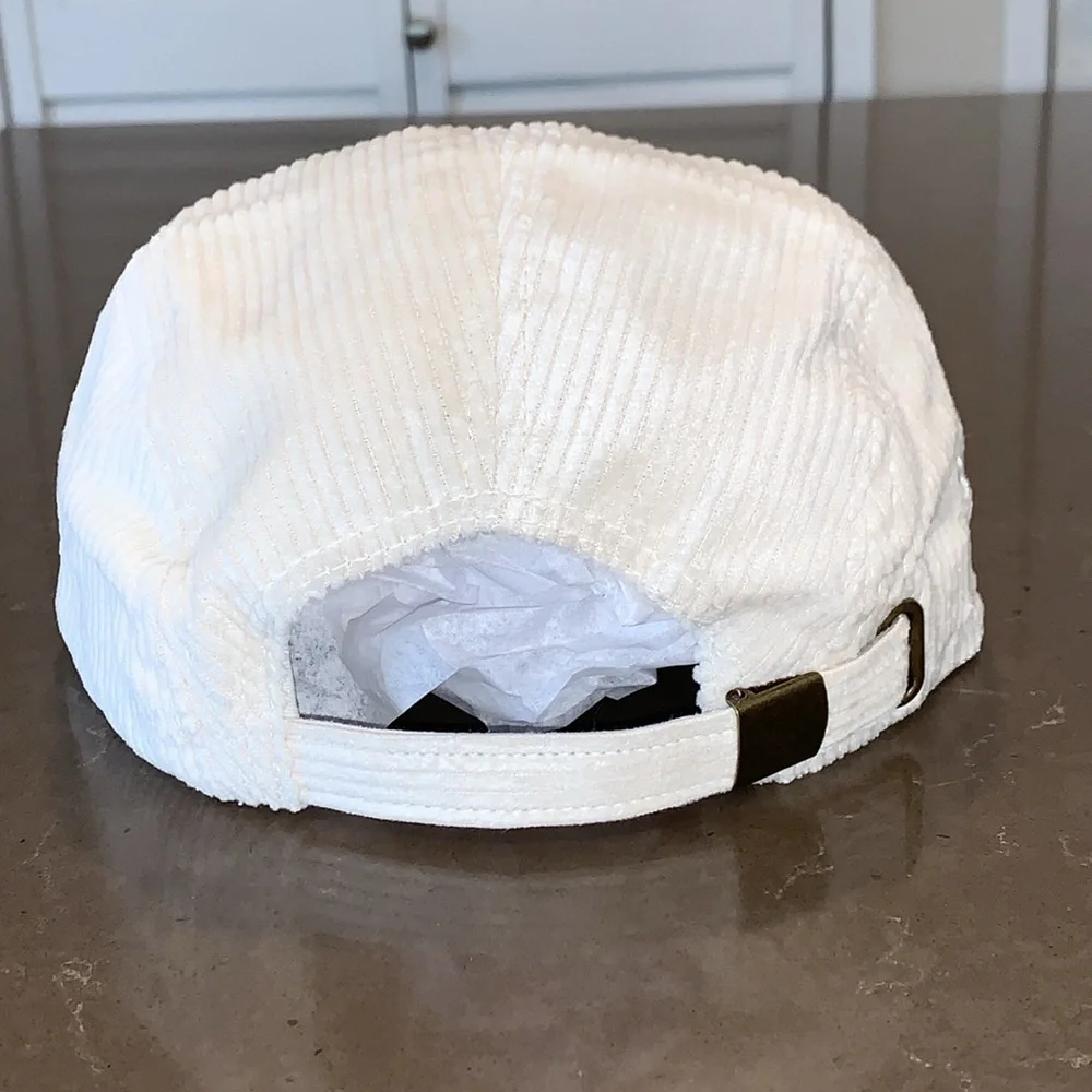 NWOT Olmeca Altos 100% Agave Tequila Cream Corduroy Strapback Baseball Cap